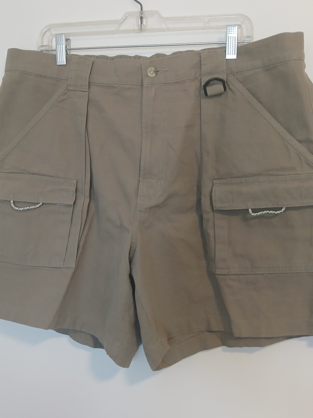 Men's Columbia PFG Cargo Shorts with Utility Pockets - Khaki